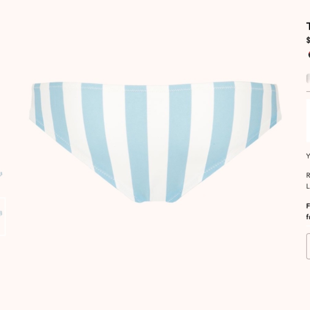Lively x Madewell Stripe Bikini swimsuit Bottom - Picture 2 of 7
